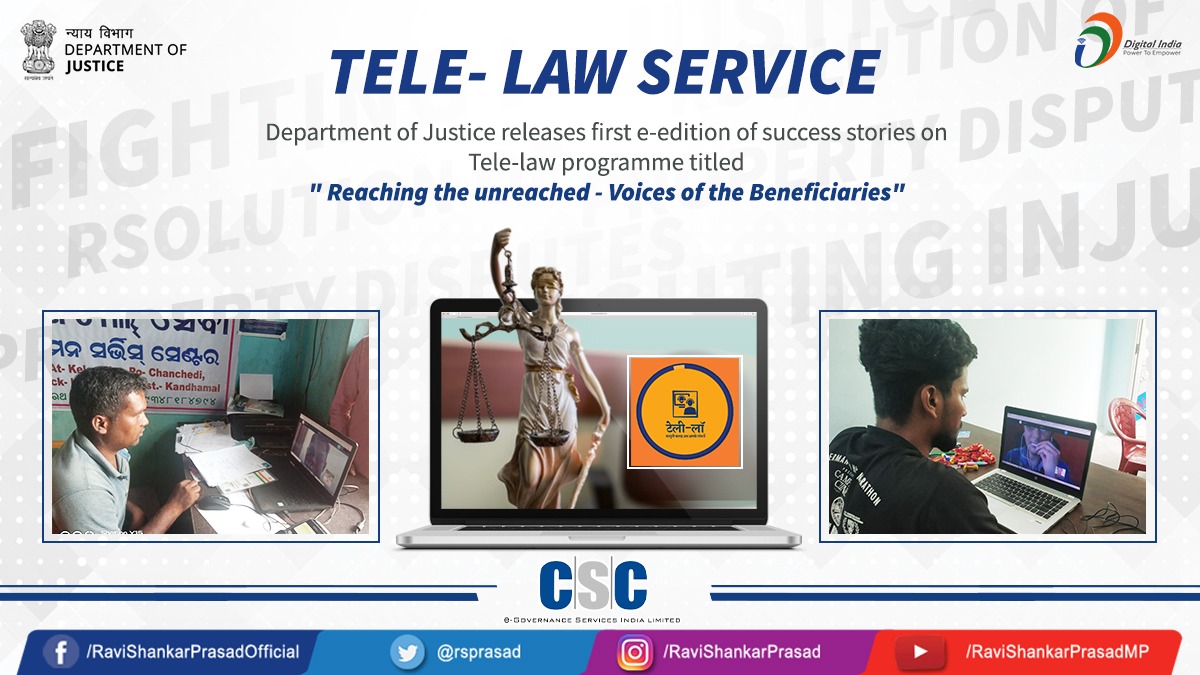 Tele Law 4 Lakh Beneficiaries Received Legal Advice Under The