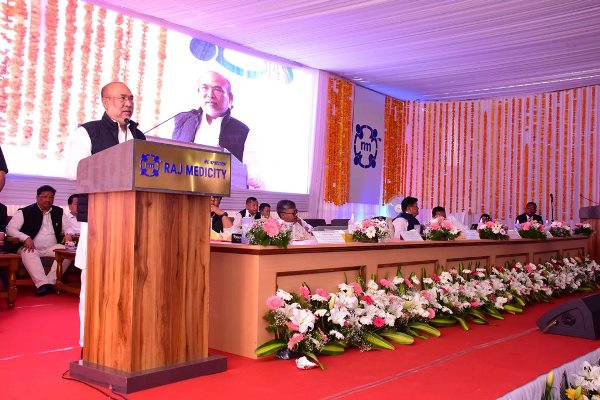 Manipur CM Lays Foundation For Raj Medicity Multi Specialty Hospital ...